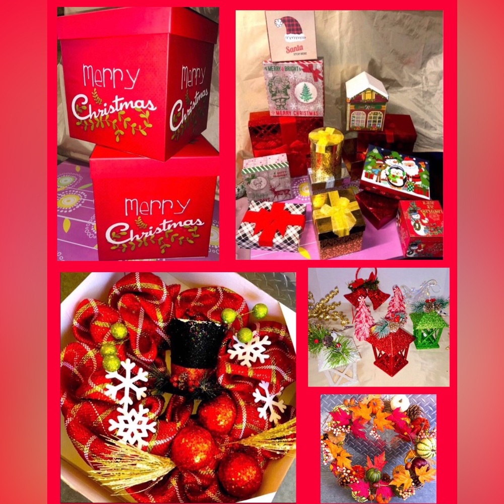 Bulk Sale 5Christmas Thanksgiving Decorations Decor Door Wreaths Gifts Boxes